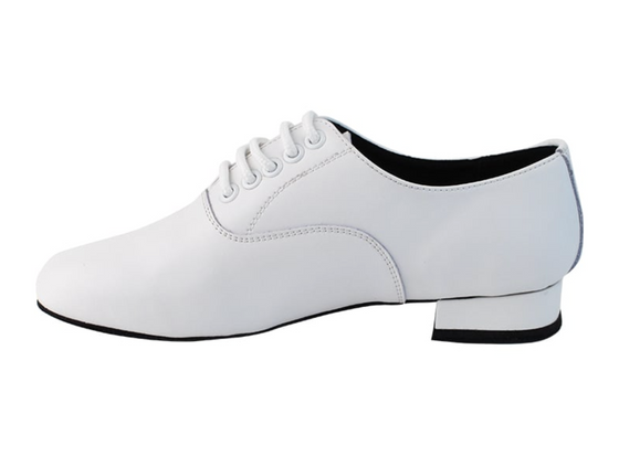 Men's American Smooth, Ballroom Dance Shoes White Leather