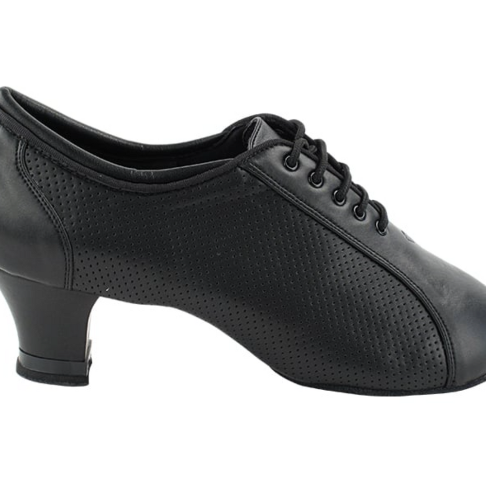 
                  
                    Women's Black Perforated Leather Practice Ballroom, Latin dance shoes
                  
                