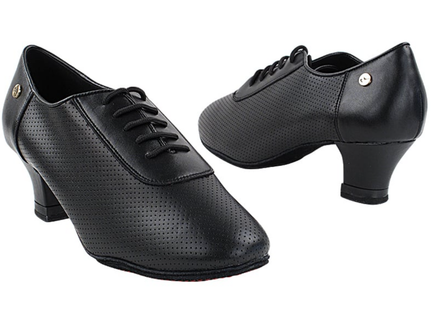 Women's Practice Dance Shoes Rhythm, Latin, Black Leather