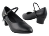 Women's American Rhythm, Practice, Social Black Leather Dance Shoes