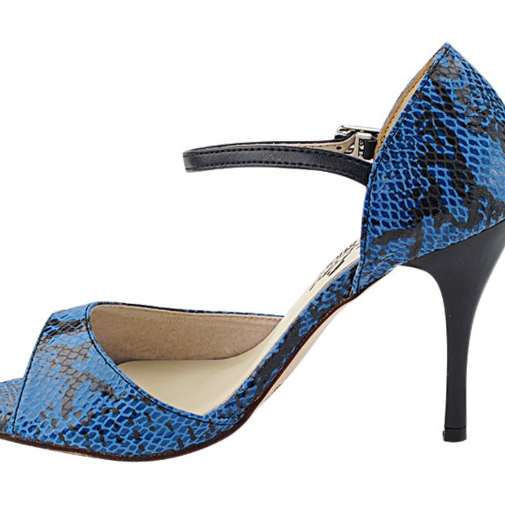 
                  
                    Argentine Tango Dance Shoes for Women Blue & Black Snake
                  
                