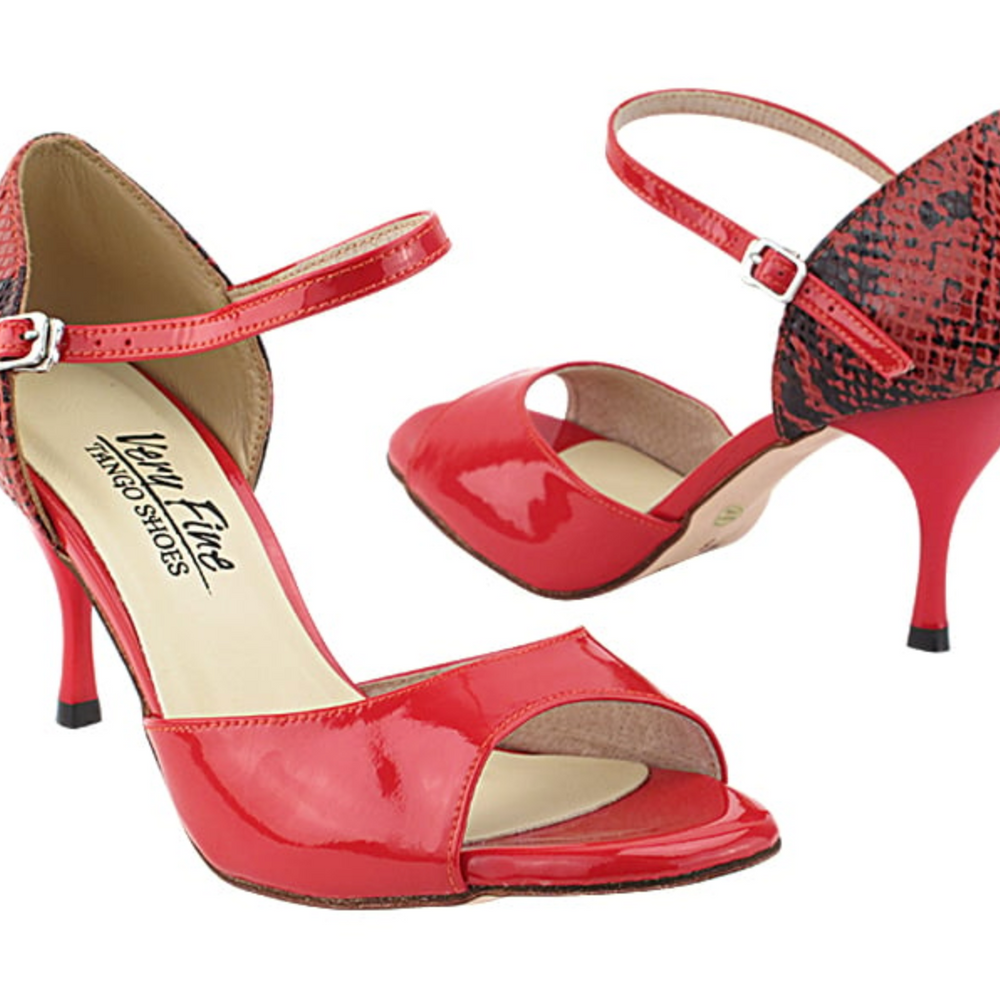 VFTango 001 Red Patent & Red Snake