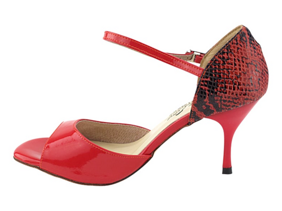 VFTango 001 Red Patent & Red Snake