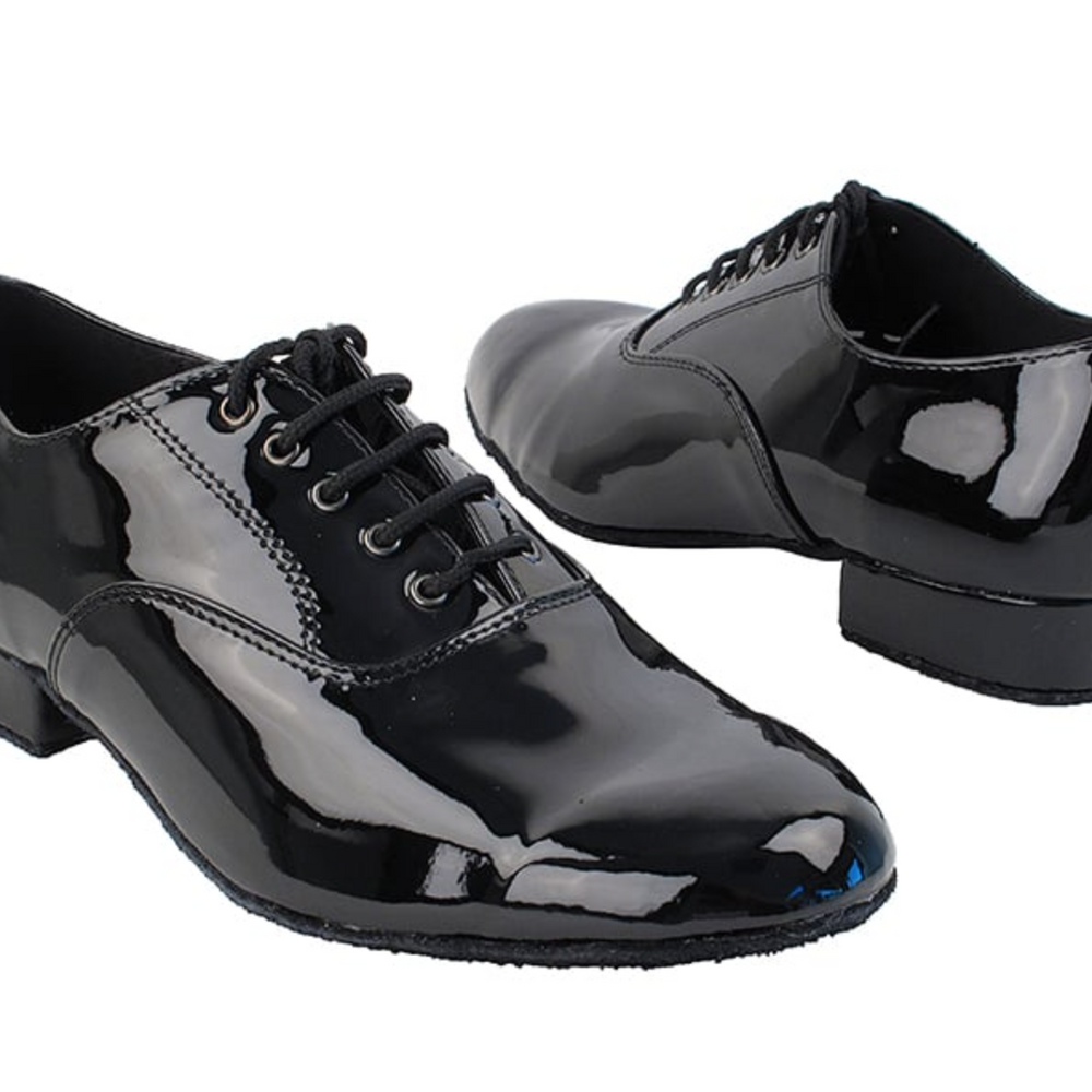 Black Patent Kid's Shoes Boys' Standard, Smooth, Practice Shoes, Showcase