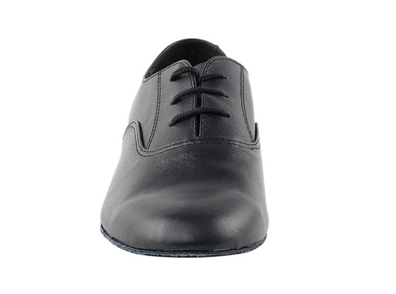 Black Leather Kid's Shoes Boys' Standard, Smooth, Social Dance, Showcase