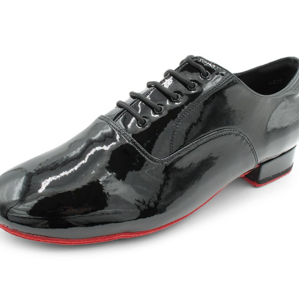 
                  
                    Men's Black Patent with Red Suede Double Sole American Smooth and Ballroom
                  
                