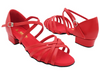 American Rhythm, Latin, Smooth, Dance Shoes for Women, Red Leather