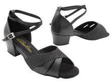  Black Leather & 273 Black Glitter Satin Standard, Smooth Dance Shoes