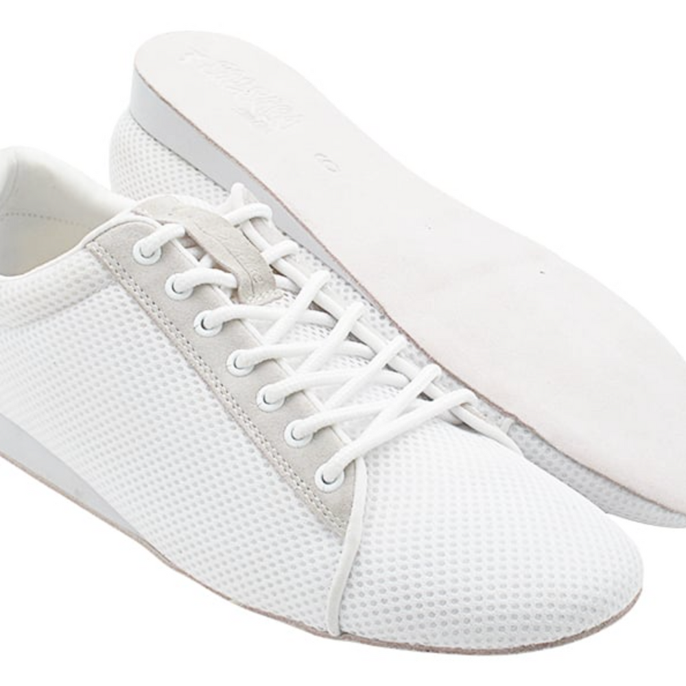 Dance Sneakers for Hip Hop & Latin Club Salsa, Bachata, Kizomba, reggaeton White Mesh