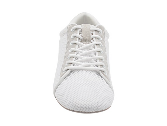 Dance Sneakers for Hip Hop & Latin Club Salsa, Bachata, Kizomba, reggaeton White Mesh