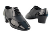 Men's Black Patent & Black Leather & Latin Heel Latin, American Rhythm Dance Shoes