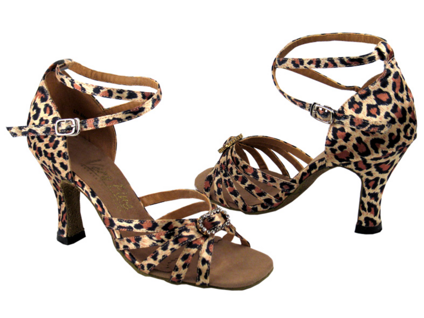 Women's Latin American Rhythm Leopard & Stone Dance Shoes