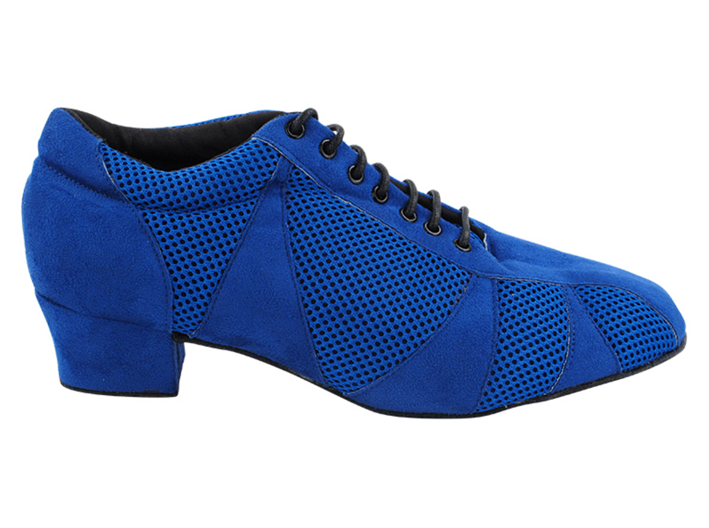 Practice Shoes Latin Ballroom Navy Blue Suede & Blue Knit Mesh for Women