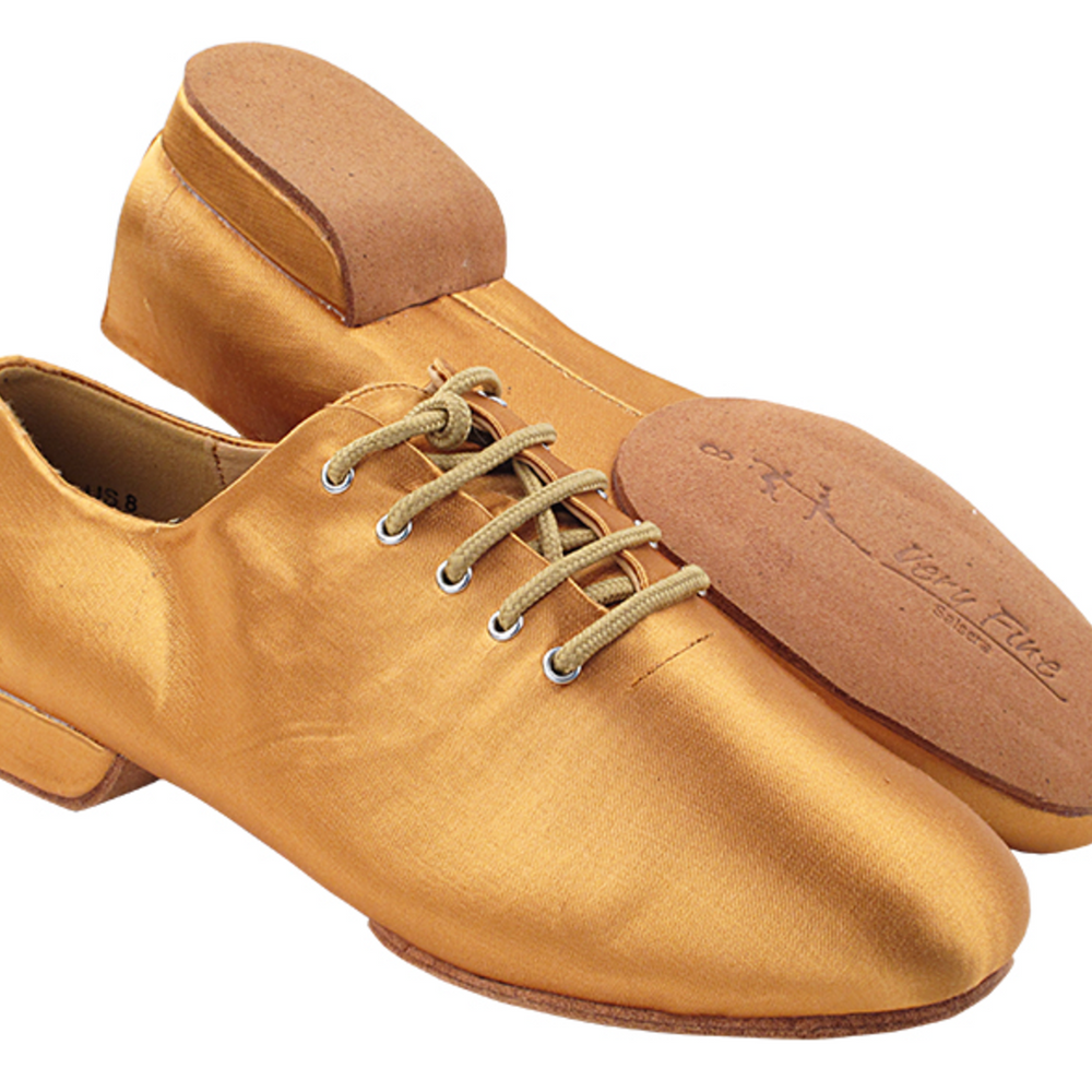 Custom Ballroom Latin Practice Shoes For Women Tan Satin