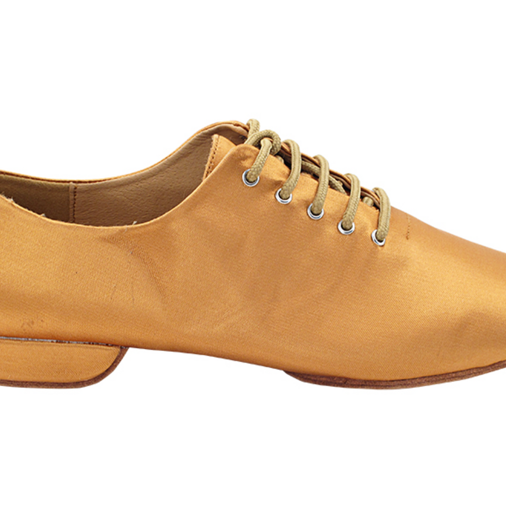 Custom Ballroom Latin Practice Shoes For Women Tan Satin