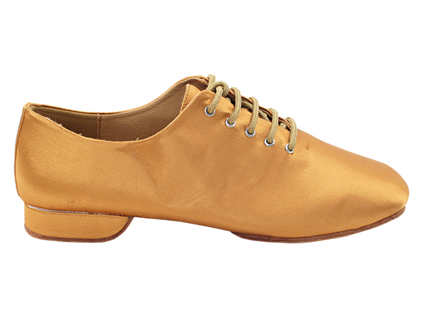 Custom Ballroom Latin Practice Shoes For Women Tan Satin