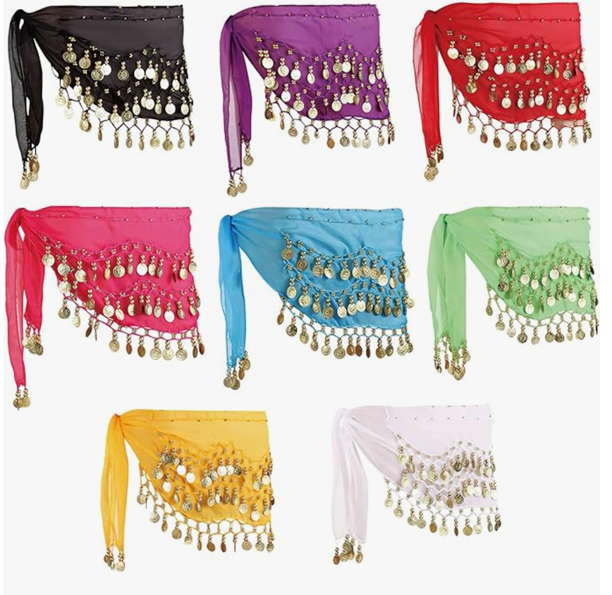 
                  
                    Belly Dancer Belt Scarf Skirt for Women with 128 Gold Coins
                  
                