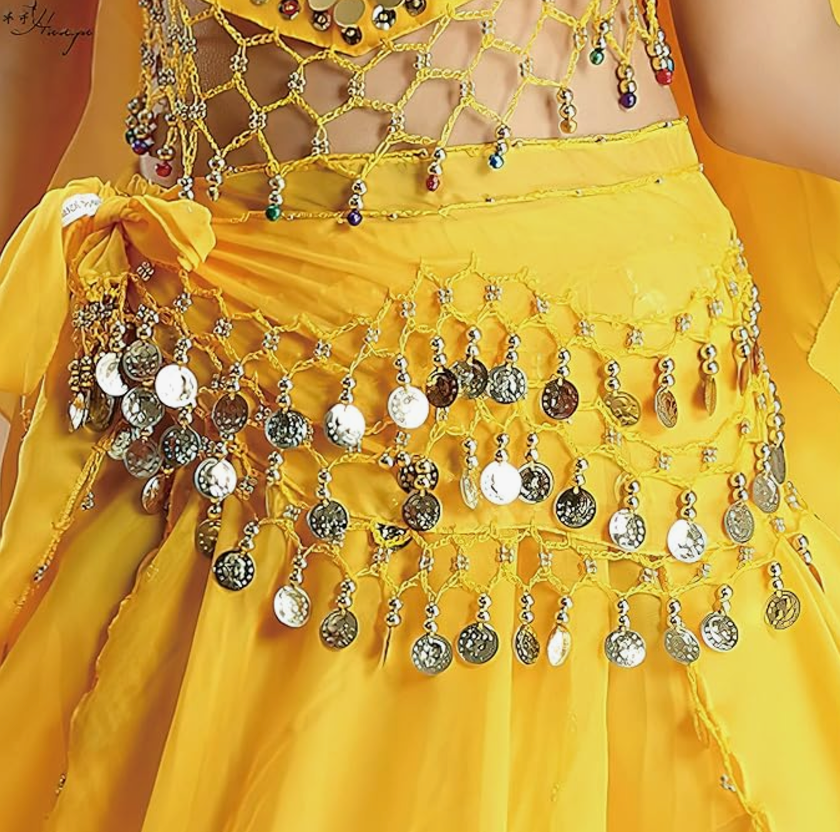 
                  
                    Belly Dancer Belt Scarf Skirt for Women with 128 Gold Coins
                  
                