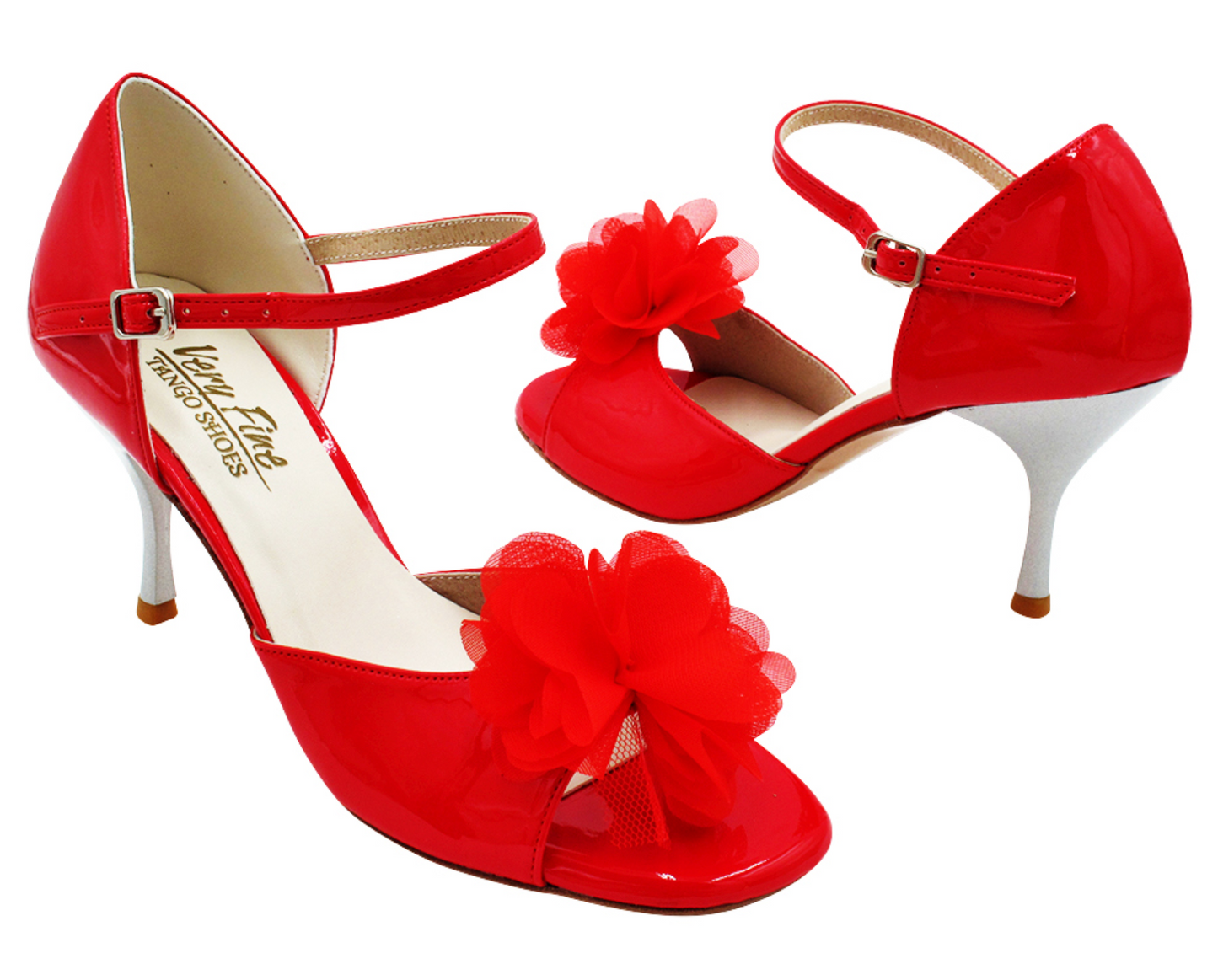 Tango Dance Shoes Red Patent