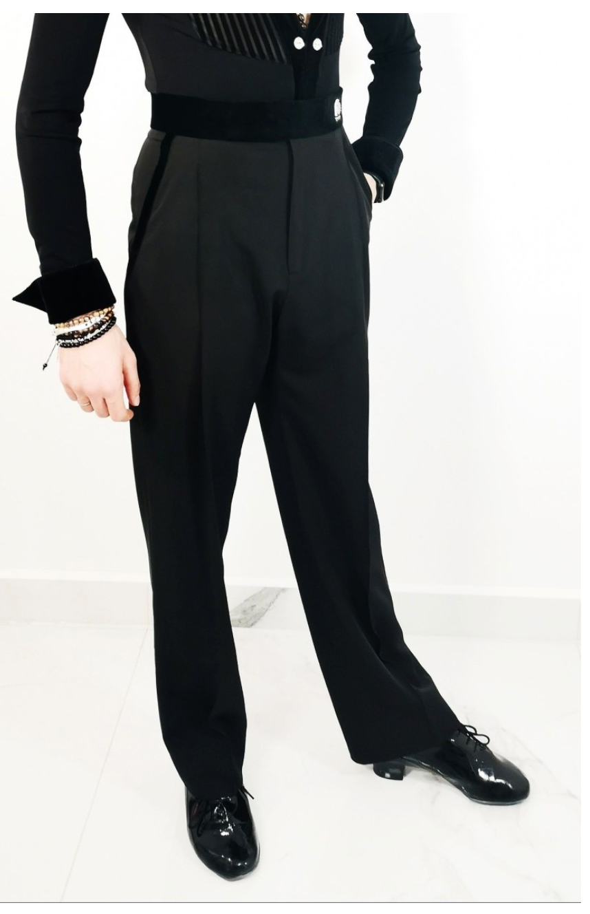 Men's New Slim, Ultra Slim Velvet International Latin, American Rhythm Dance Competition Pants All Sizes