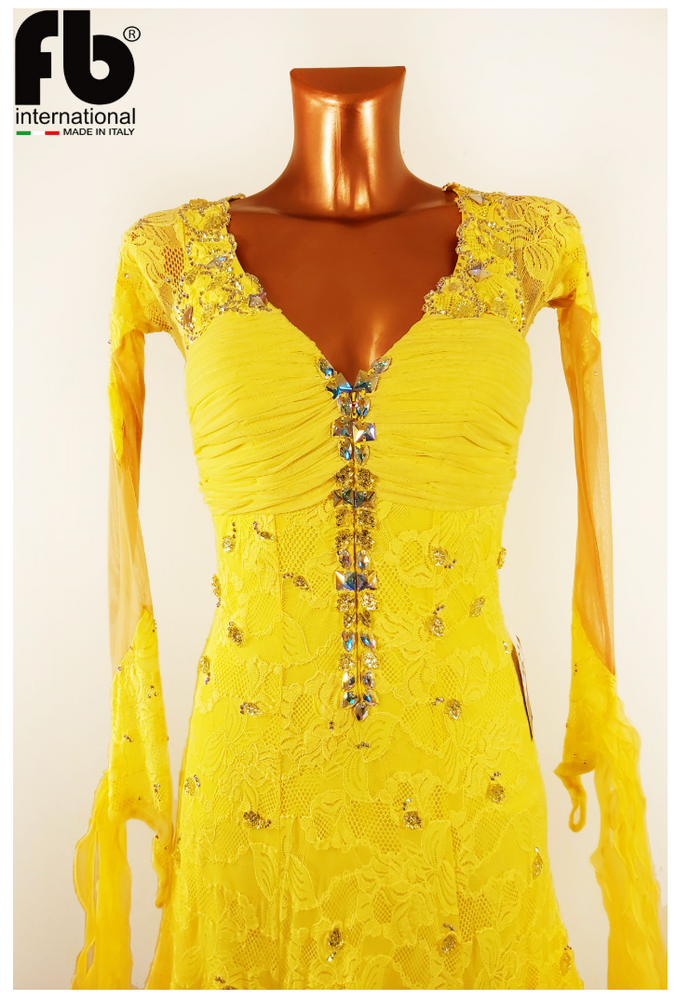 
                  
                    Women's Yellow International Standard Ballroom Dress Made to Order Brand New
                  
                