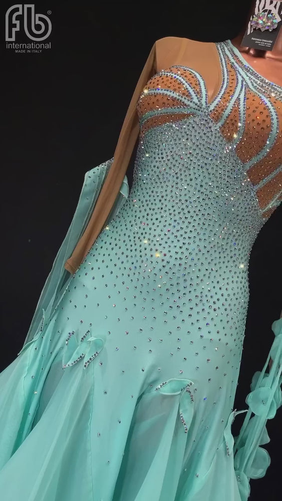 Custom-Made Women’s Ballroom Dress for American Smooth & International Standard