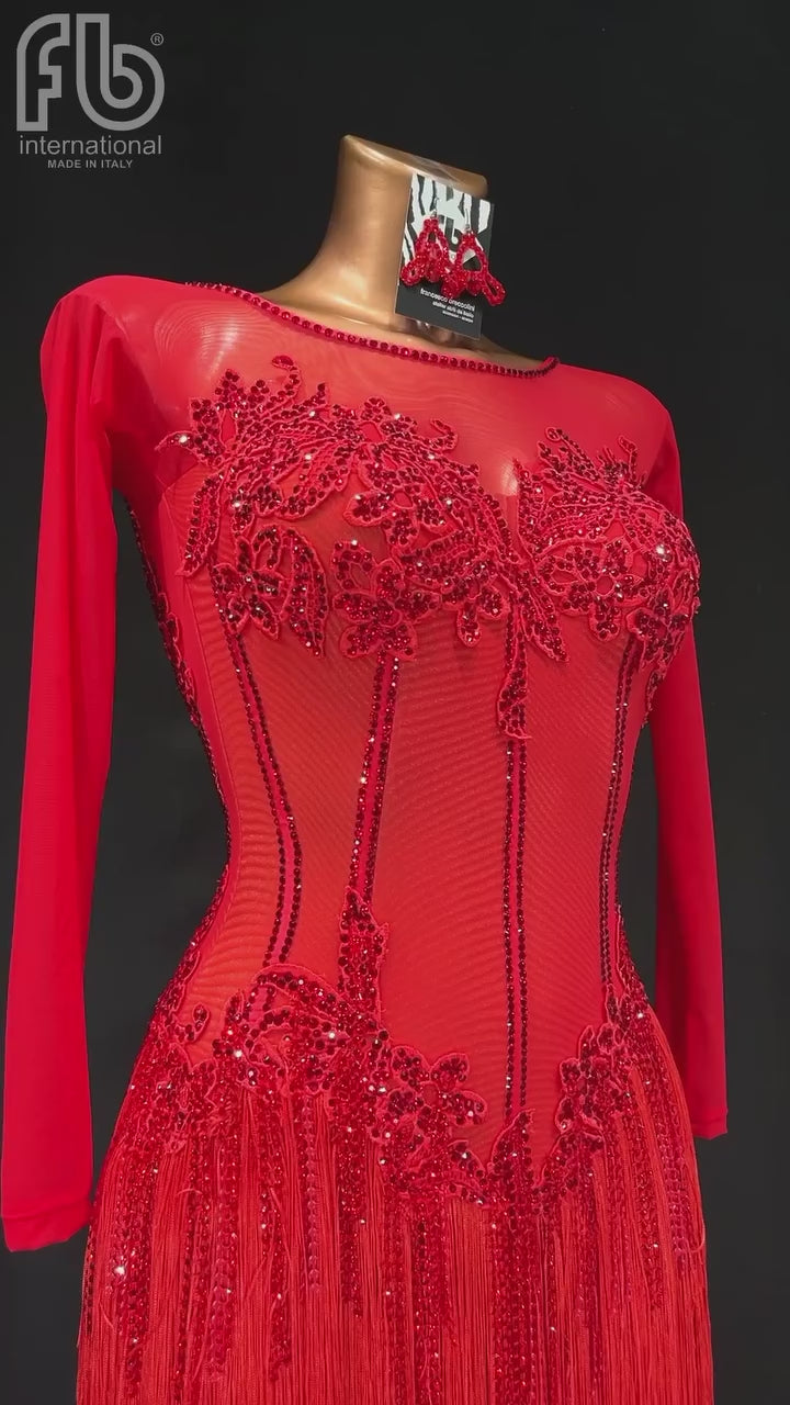 Custom-Made Women’s Latin Dress for American Rhythm & International Latin