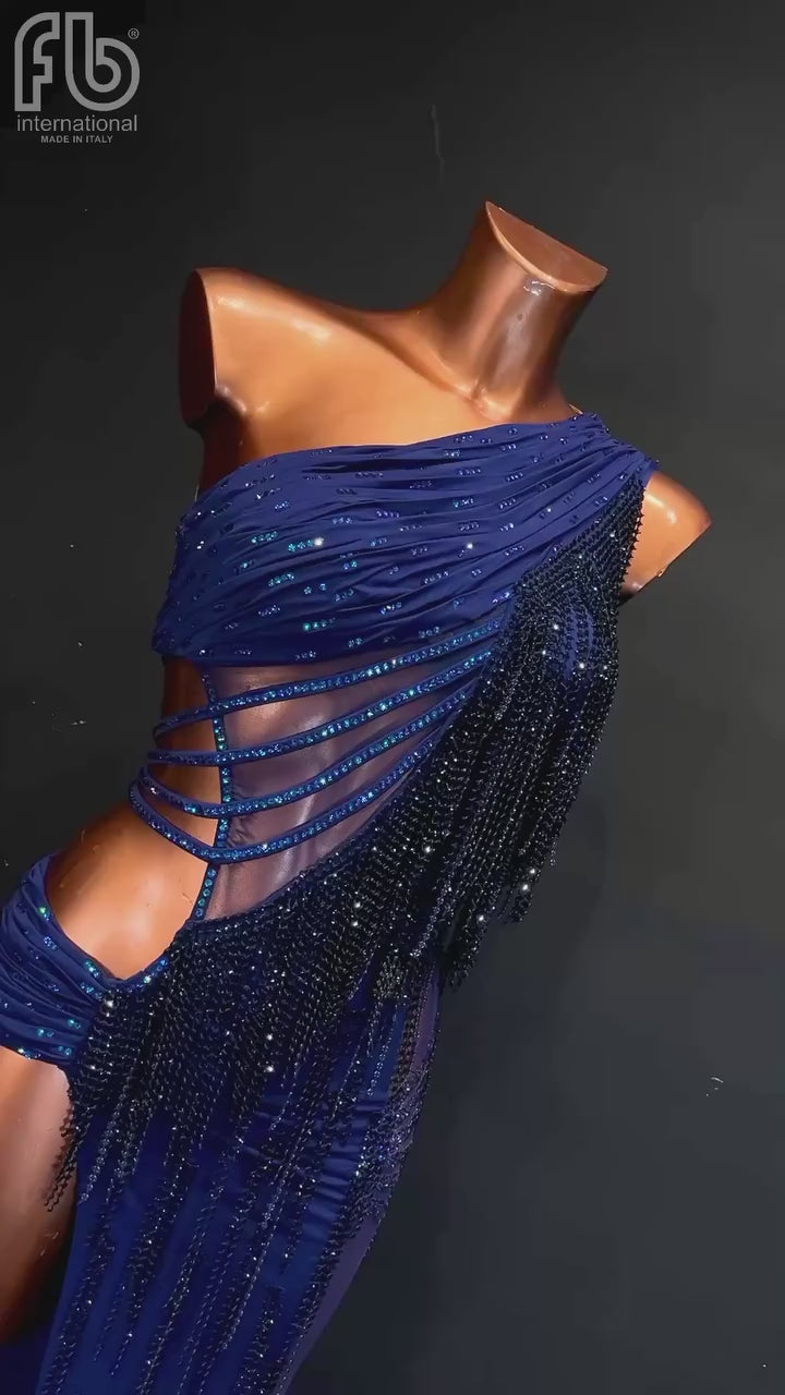 Custom-Made Women's American Rhythm & International Latin Dance Dress