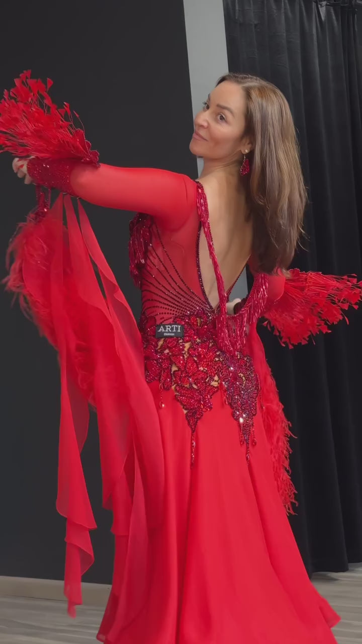 Custom-Made Ballroom & American Smooth Dance Dress for Women